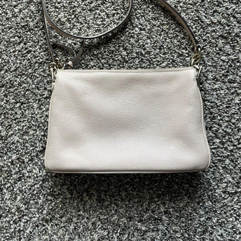 Cream Kate Spade Larchmont Avenue Madelyn Pebble Leather Crossbody Purse - Picture 3 of 8